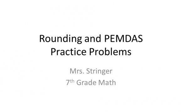 Stringer 7 th Grade Math