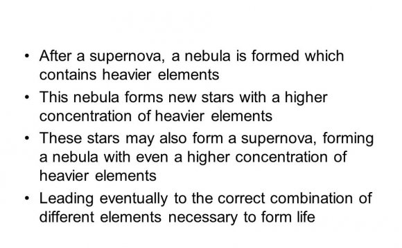 After a supernova, a nebula is