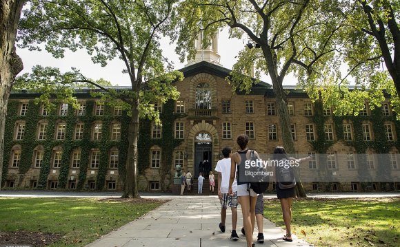 People walk on the Princeton