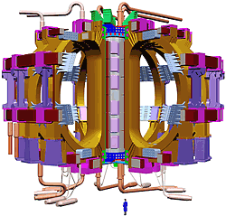A drawing of the ITER tokamak fusion reactor