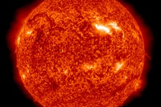 This image, captured by NASA&apos;s Solar Dynamics Observatory (SDO) on March 10, 2012, shows an active region on the sun, seen as the bright spot to the right. Designated AR 1429, the spot has so far produced three X-class flares and numerous M-class flares.