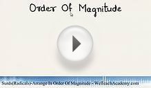 Surds / Radicals : Arrange In Order Of Magnitude - Maths