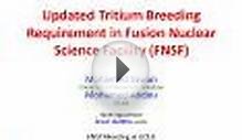 Updated Tritium Breeding Requirement in Fusion Nuclear